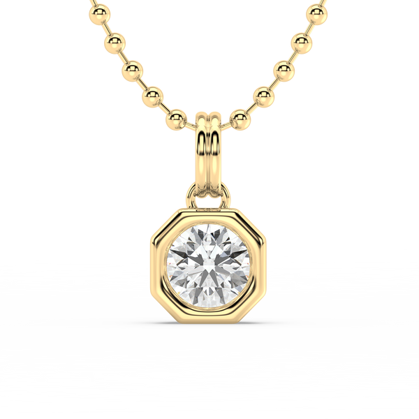 Bagatelle Round Shape Lab Grown Diamond Framed Pendant