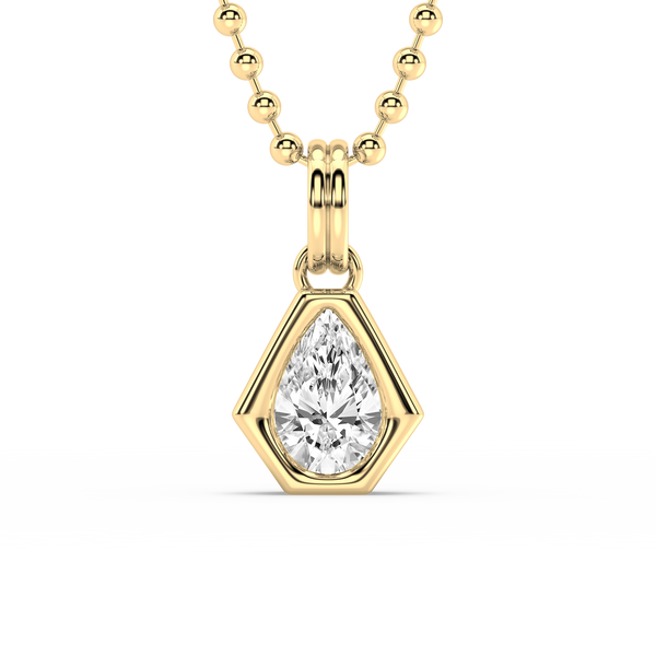 Bagatelle Pear Shape Lab Grown Diamond Framed Pendant