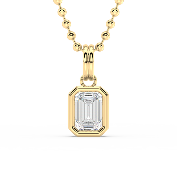 Bagatelle Emerald Shape Lab Grown Diamond Pendant