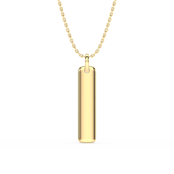 Engravable Gold Bar Pendant