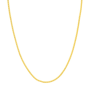 14k 2.7mm Solid Round Box Chain with Lobster Lock