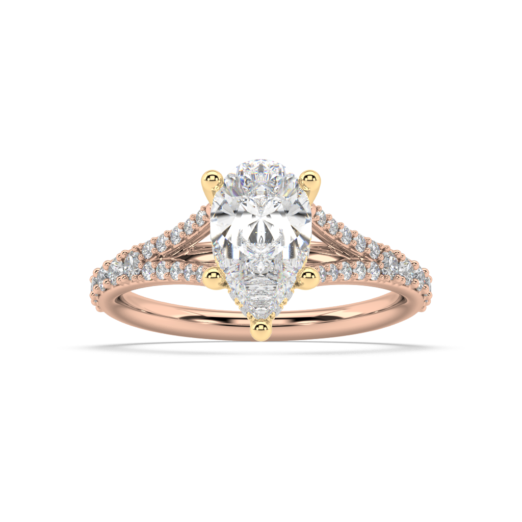 Margot Split lab grown diamond Engagement Ring