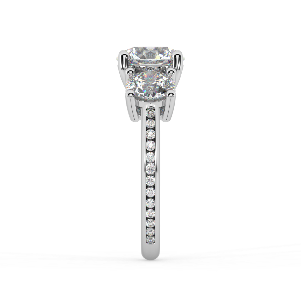 Cèline Three Stone lab grown diamond Engagement Ring