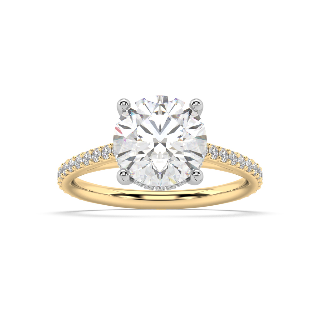 Isabella Cathedral lab grown diamond Engagement Ring