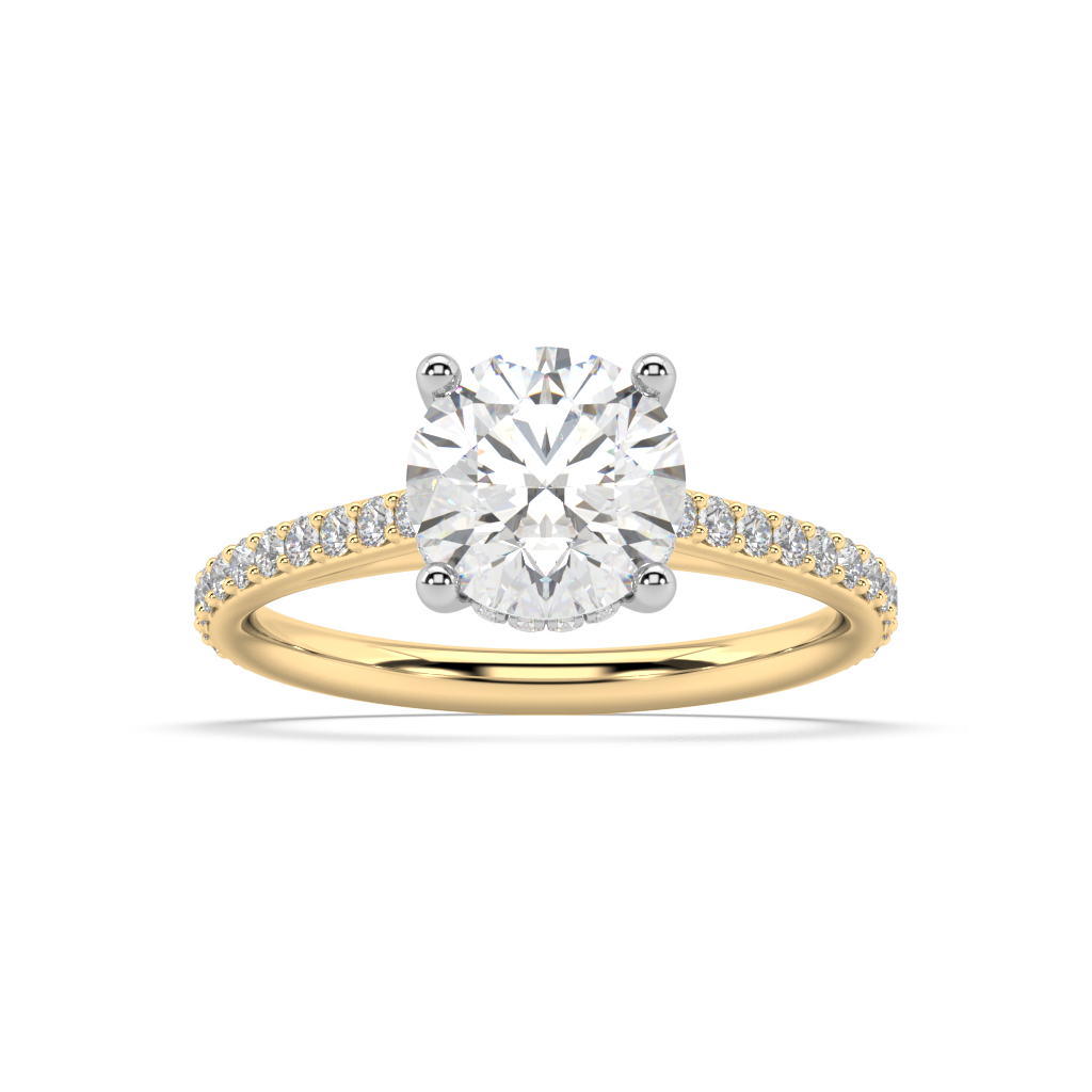 Isabella Cathedral lab grown diamond Engagement Ring