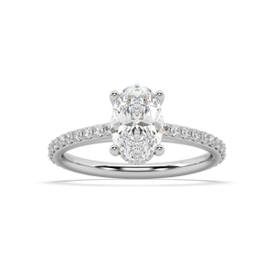 Isabella Cathedral lab grown diamond Engagement Ring